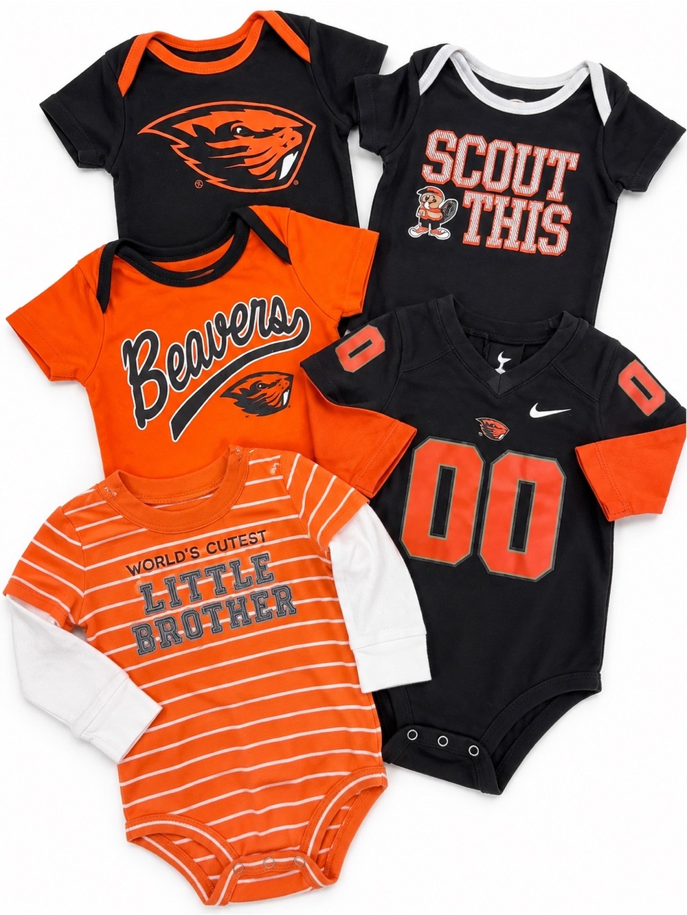 Oregon State Beavers Baby Onesie Bundle 3-9M OSU - Lot of 5